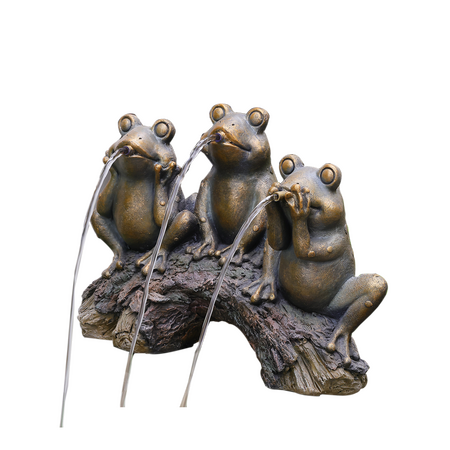 Kikkers op boomstam 31cm