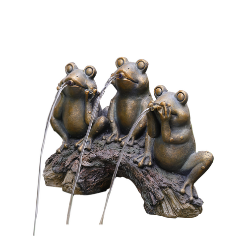 Kikkers op boomstam 31cm