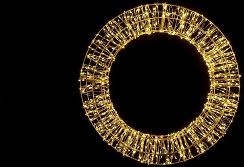 Krans d30cm 400led goud - afbeelding 2