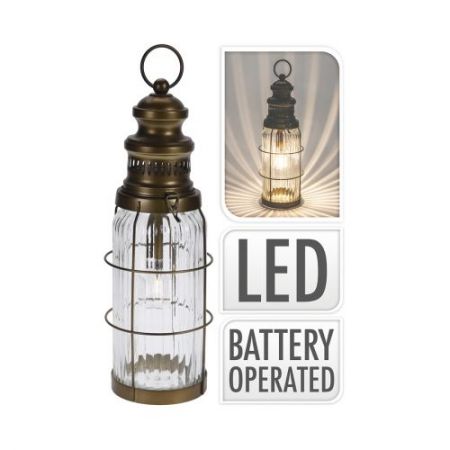 Lantaarn met LED gloeilamp