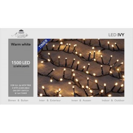 Led ivy 1500l/l32m warmwit zwart