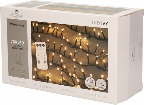 ANNA'S COLLECTION Led ivy 700l/l16m wwit/zwart met ab - afbeelding 2
