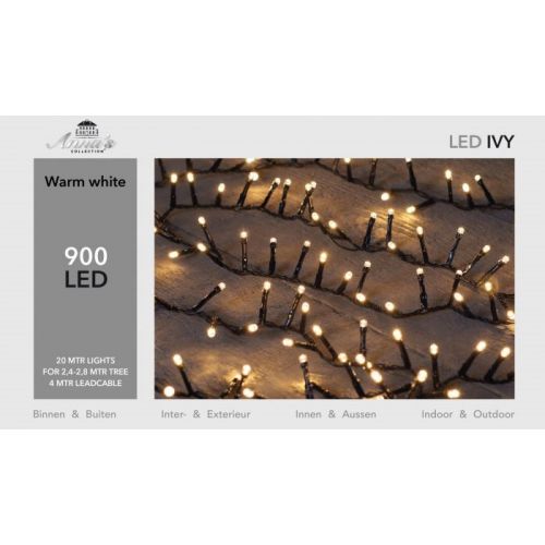 Led ivy 900l/l20m warmwit zwart