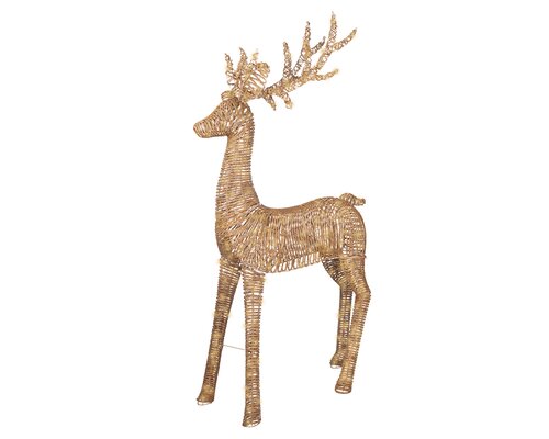 Led rendier l135b41h270cm brn/soft gold - afbeelding 2