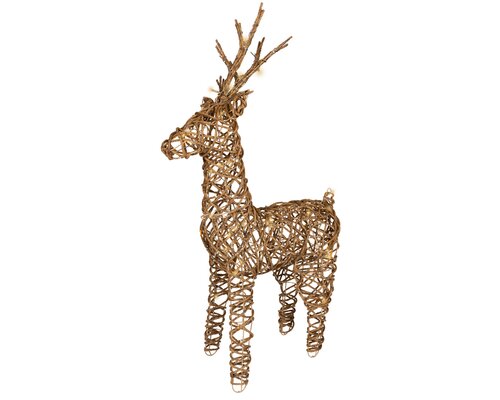 Led rendier l19b50h85cm-45l bruin/s.gold - afbeelding 2