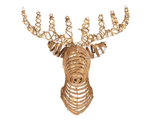 Led rendier l28b68h66cm-48l bruin/s.gold - afbeelding 2