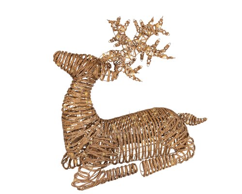 Led rendier l33b76h88cm bruin/soft gold - afbeelding 2