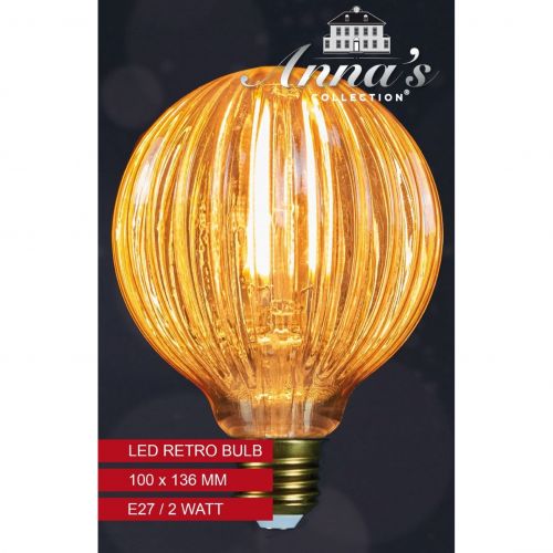 LED RETRO LAMP POMPOEN 100X136MM 2W/E27
