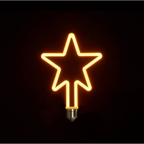 LED RETRO STER GROOT VORM 135X195MM 4W-1800K / E27 FITTING DIMBAAR