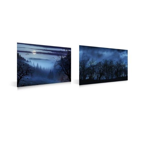 Lemax Achtergrond Donker Bos L59B39Cm