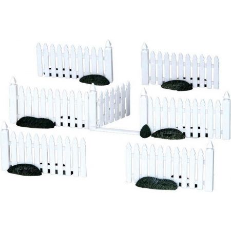 Lemax Plastic Picket Fence, Set Of 7