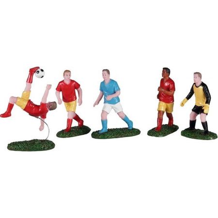 Lemax PLAYING SOCCER, SET OF 5