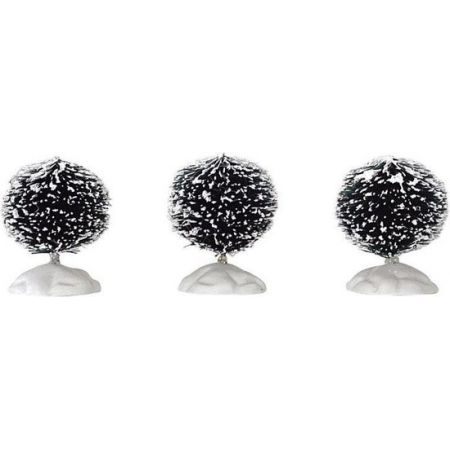 Lemax Round Bristle Tree, Set Of 3, Mini. H=4,1Cm