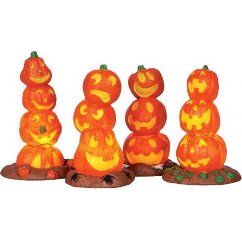 Lemax Light Up Pumpkin Stack, Set/4, B/O (4.5V)