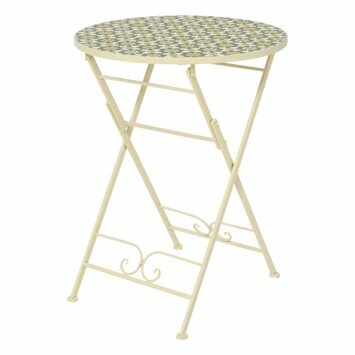 Madrid tafel staal d58h76cm creme - afbeelding 1