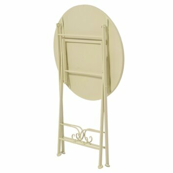 Madrid tafel staal d58h76cm creme - afbeelding 2
