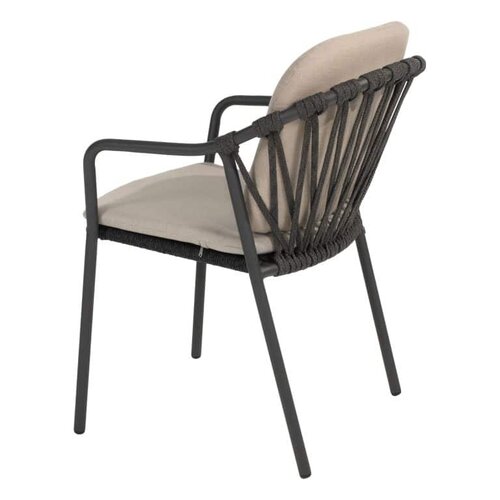 Manitoba stacking dining chair anthracite with 2 cushions - afbeelding 2