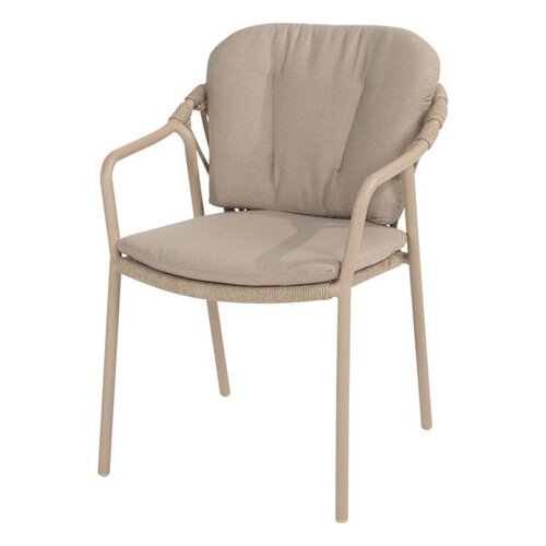Manitoba stacking dining chair latte with 2 cushions - afbeelding 1