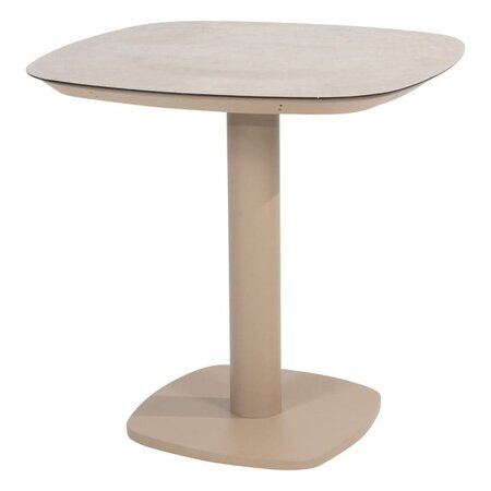 Manolo dining table ceramic print latte 75 X 75 X 75 cm - afbeelding 1