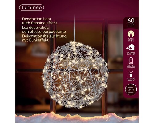 Micro led bal d15cm-60l warm wit a3 - afbeelding 2