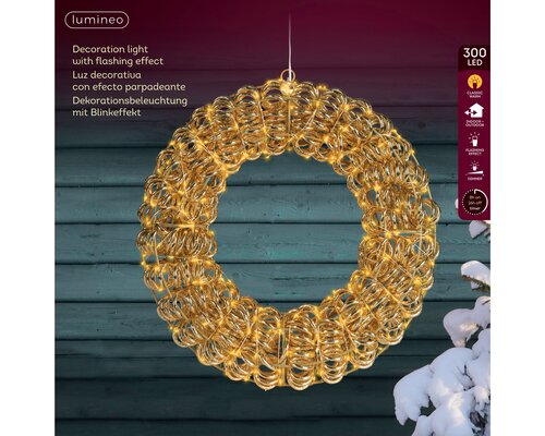 Micro led krans d38-l9cm-300l gd/kl wrm - afbeelding 2