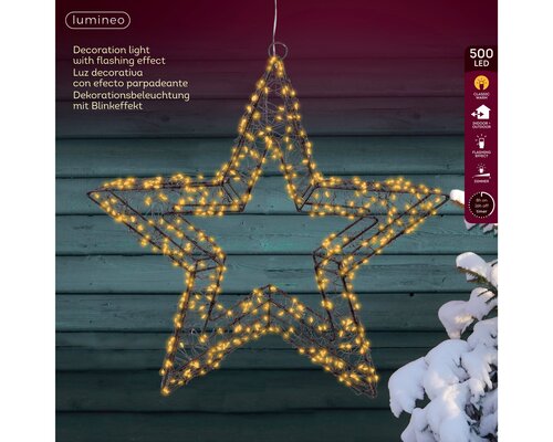 Micro led ster d38b7cm-500l kwarm - afbeelding 2