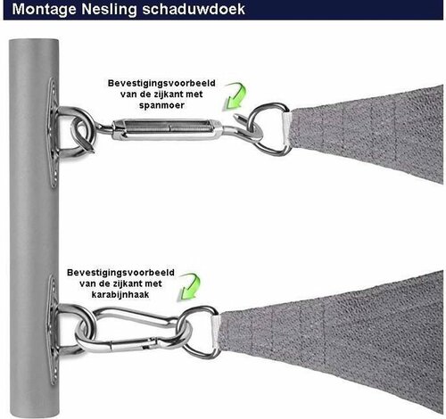 Mounting set shade sail triangle - afbeelding 2