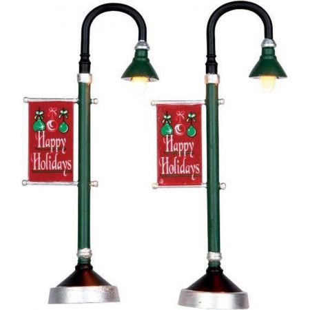 Lemax MUNICIPAL STREET LAMP, SET OF 2, B/O (4.5V)