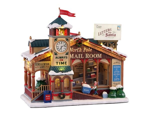 Lemax North Pole Mail Room, With 4.5V Adapter