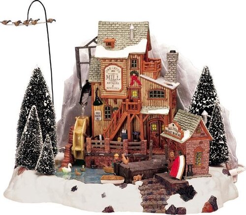 Lemax Oak Creek Grist Mill, With 4.5V Adapter