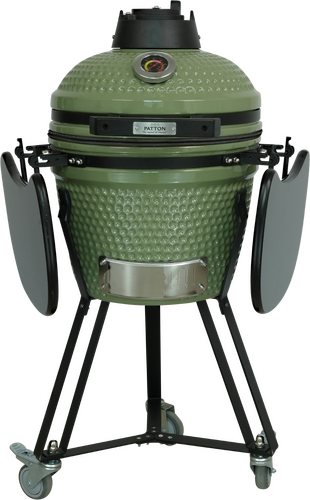 Patton Kamado 16" olijf groen inclusief Heat deflector - afbeelding 3