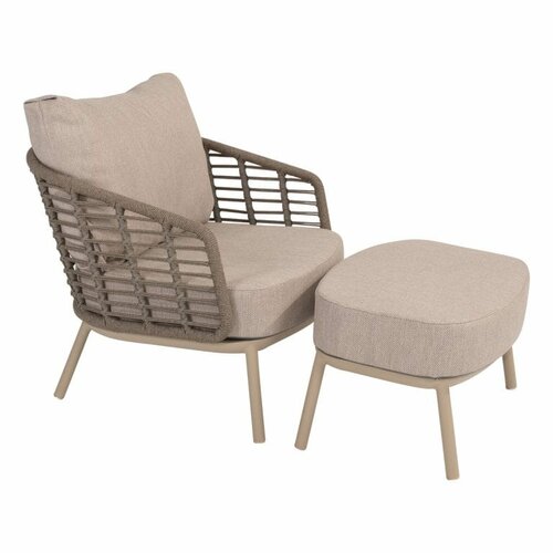Puglia footstool latte with cushion - afbeelding 2