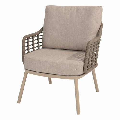 Puglia low dining chair latte with 2 cushions - afbeelding 1