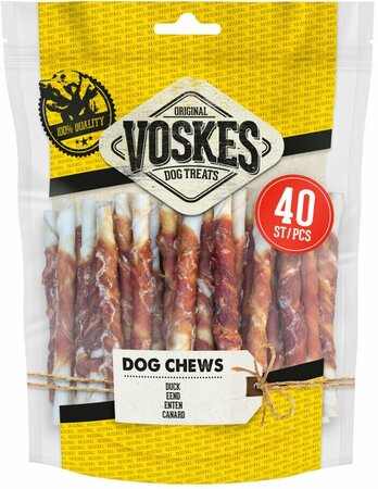 VOSKES Rawhide eend twist 400g