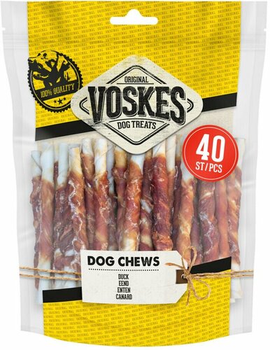 VOSKES Rawhide eend twist 400g