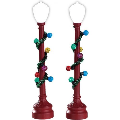 Lemax Red Globe Street Lamp, Set Of 2, B/O (4.5V)