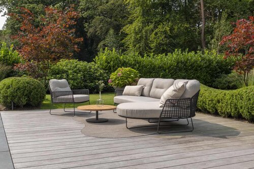 Rhodos chaise lounge left + 2 seater right arm with cushions - afbeelding 2