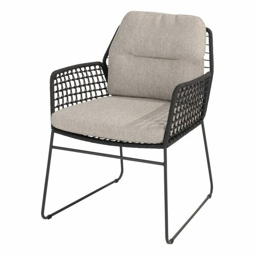 Rhodos dining chair anthracite with 2 cushions - afbeelding 1