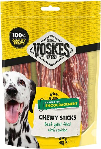 VOSKES Runderluchtpijp met runderhuid 3st