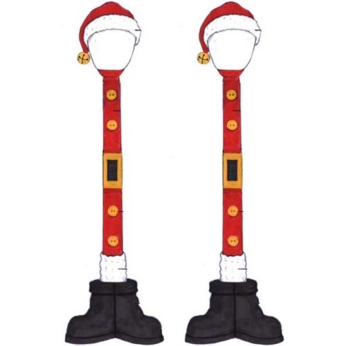 Lemax Santa Street Lamp, Set Of 2, B/O (4.5V)