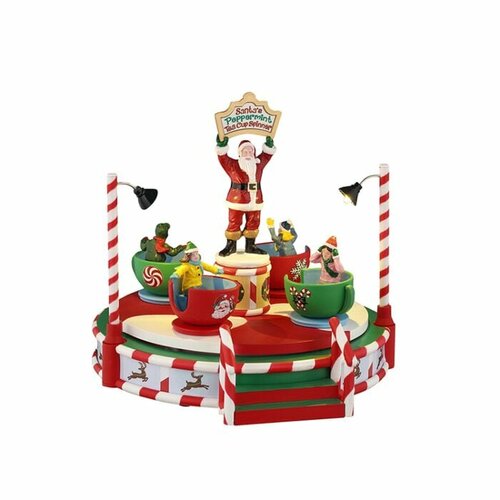 Santas peppermint teacup spinner
