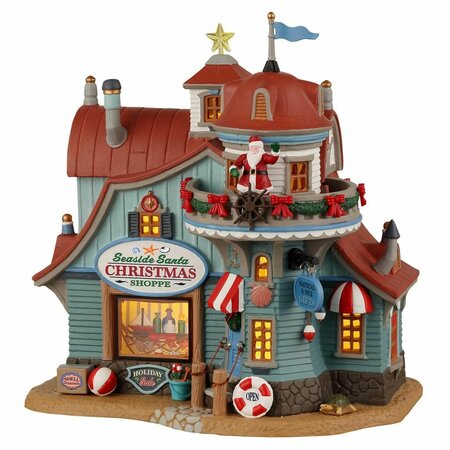 SEASIDE SANTA XMAS SHOPPE, B/O LED