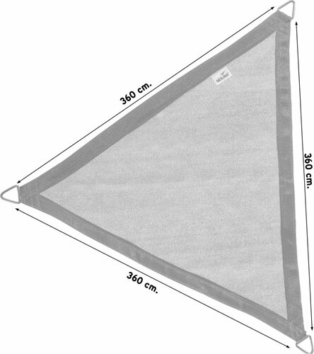 Shade sail triangle 360x360x360 - afbeelding 2