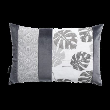 Sierkussen cushion 60x40 Velvet match grey - afbeelding 1