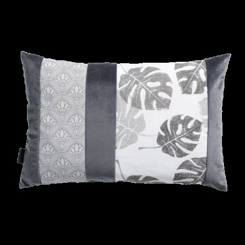 Sierkussen cushion 60x40 Velvet match grey - afbeelding 1