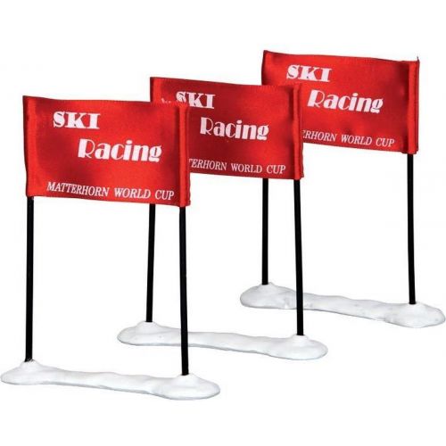 Lemax Ski Racing Flag, Set Of 3