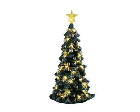 Snowy christmas tree clear light