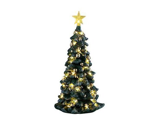 Snowy christmas tree clear light