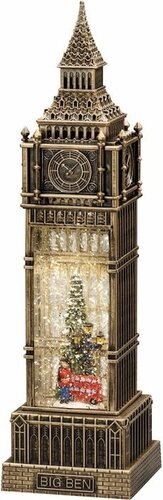 Sneeuwlantaarn big ben h38cm brons bo - afbeelding 2