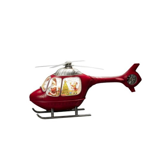Sneeuwlantaarn helicopter kerstman bo - afbeelding 1